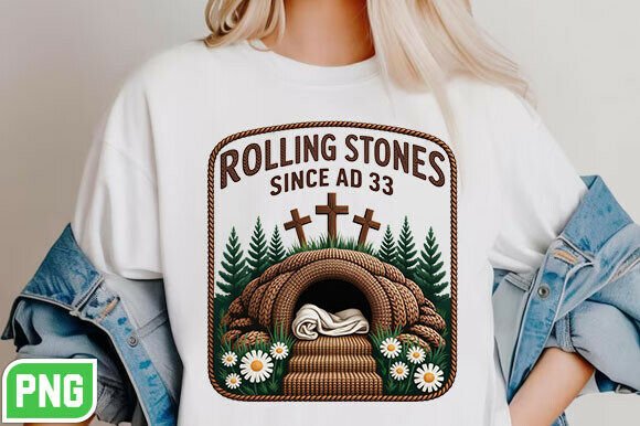 Christian He Is Risen Faux Yarn PNG — T-Shirt Designs