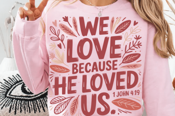 Christian Valentine PNG & Bible Verse PNG for T-Shirt Designs