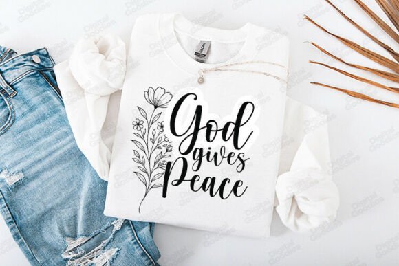 God Gives Peace Christian Faith Design T-Shirt Designs