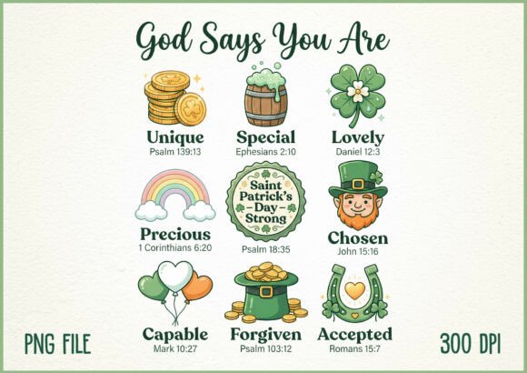 God Says You Are Christian St Patrick’s T-Shirt Designs