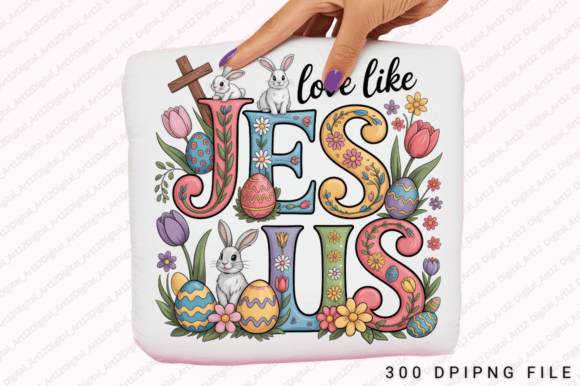 Jesus Religious Easter Spring PNG Design for T-Shirt Designs