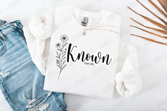Known Christian Faith Quote Floral T-Shirt Designs