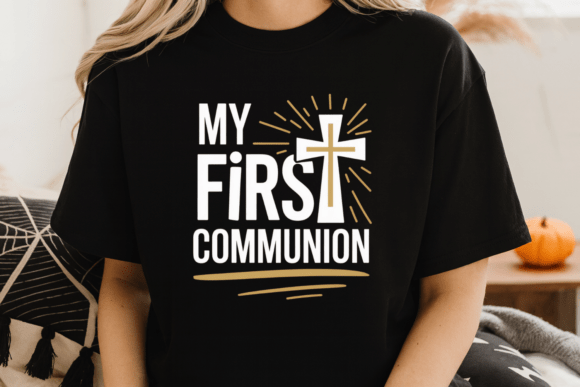 My First Communion Cross PNG for T-Shirt Designs