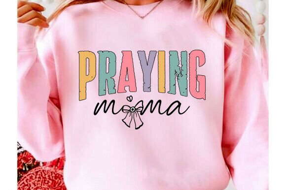 Praying Mama SVG: Christian Mom PNG for T-Shirt Designs